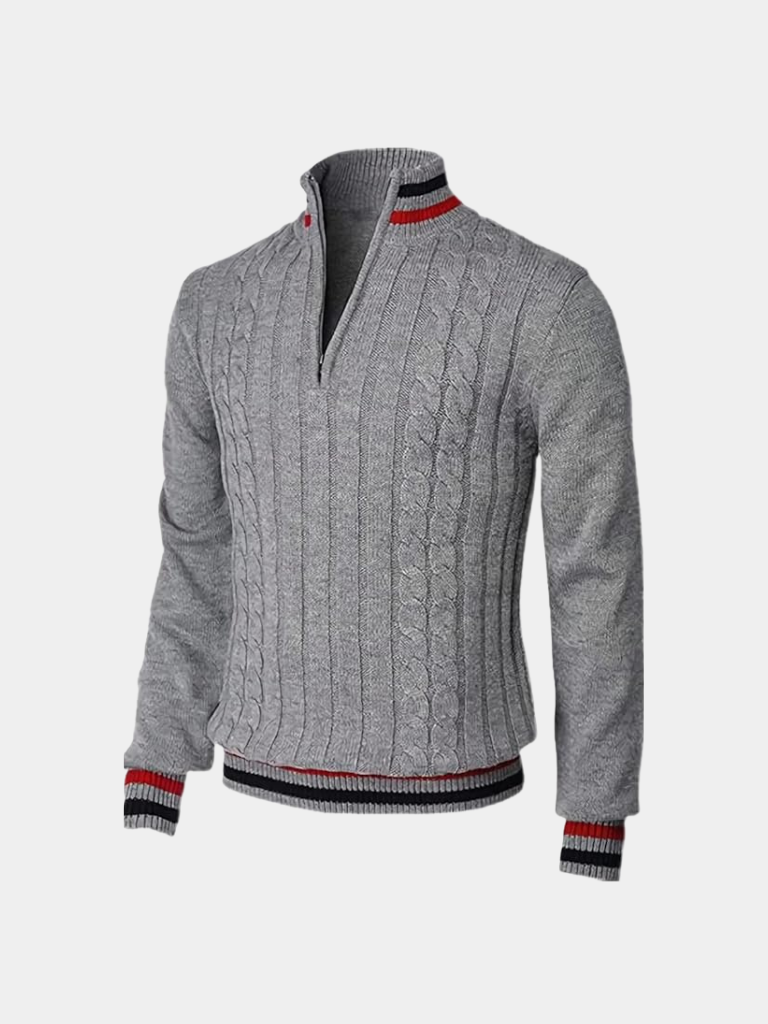 Men’s Knit Sweater – Essential Half Zip Casual Everyday Knitwear