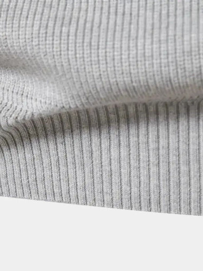 Men’s Knit Sweater – Elegant Quarter Zip Casual Everyday Knitwear