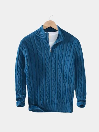 Men’s Knit Sweater – Essential Half Zip Casual Everyday Knitwear